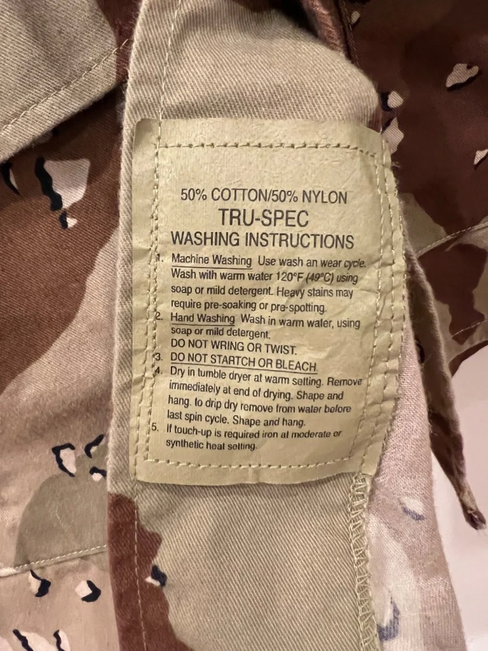 Vintage 90s Military Jacket Mens Large Chocolate Chip Gulf War Clean No Patches